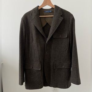 [RALPH LAUREN] Herringbone Wool Blend Blazer Jacket
